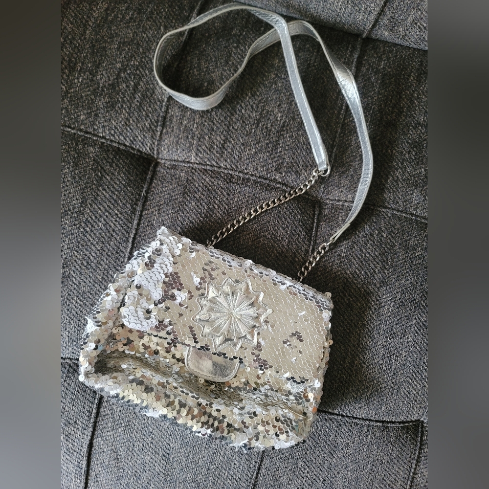 Disney Frozen Silver Sequins Crossbody